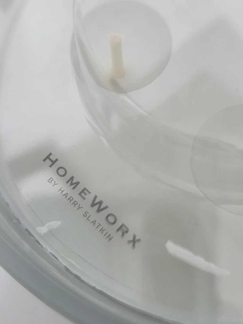 homeworx by slatkin co Frozen balsam 4 wick scented candle white jar
